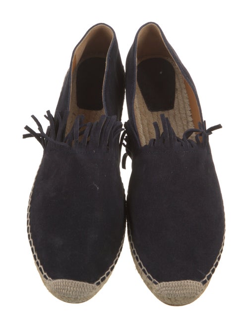 Chloé Suede Fringe Trim Accent Espadrilles