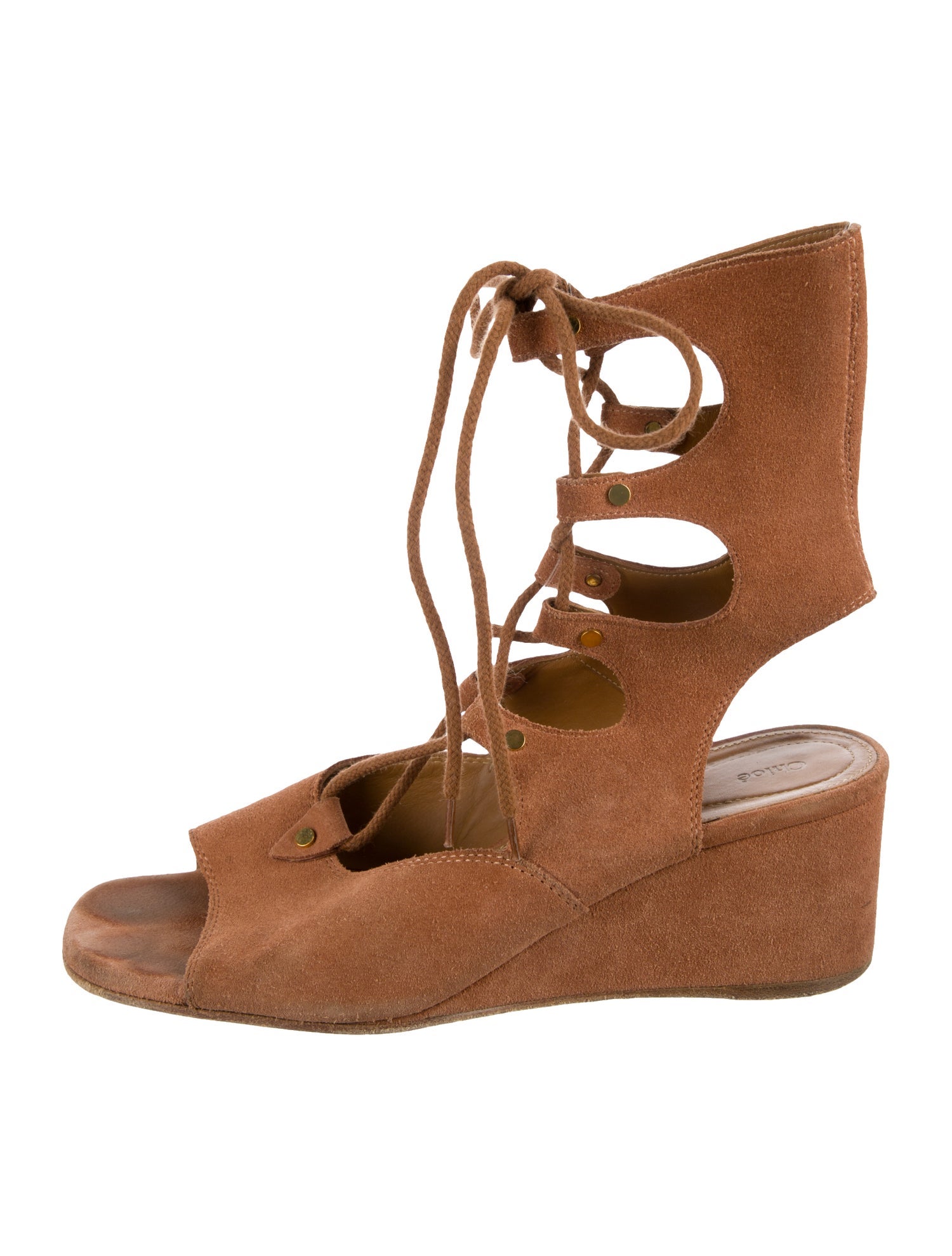 Chloé Suede Gladiator Sandals