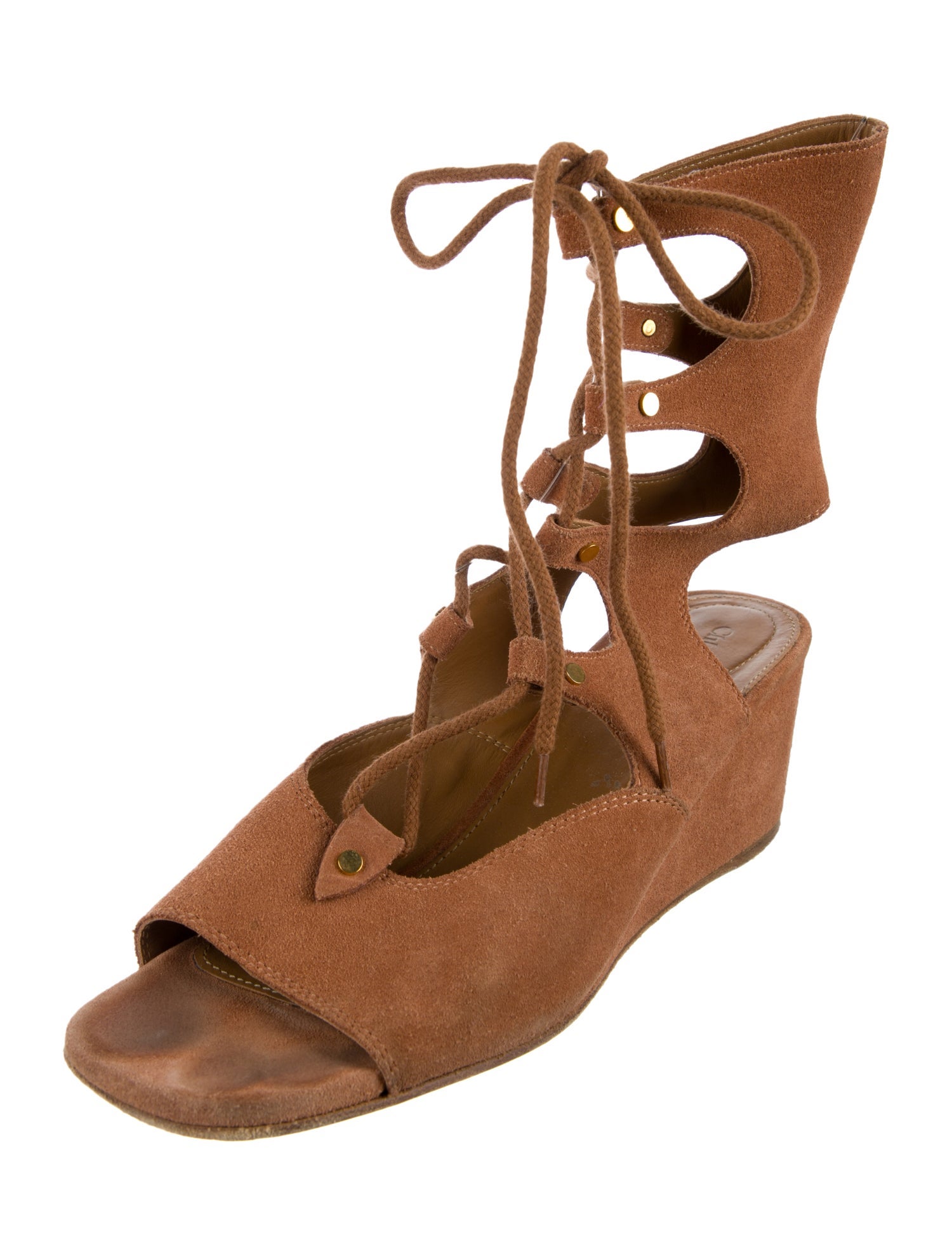 Chloé Suede Gladiator Sandals