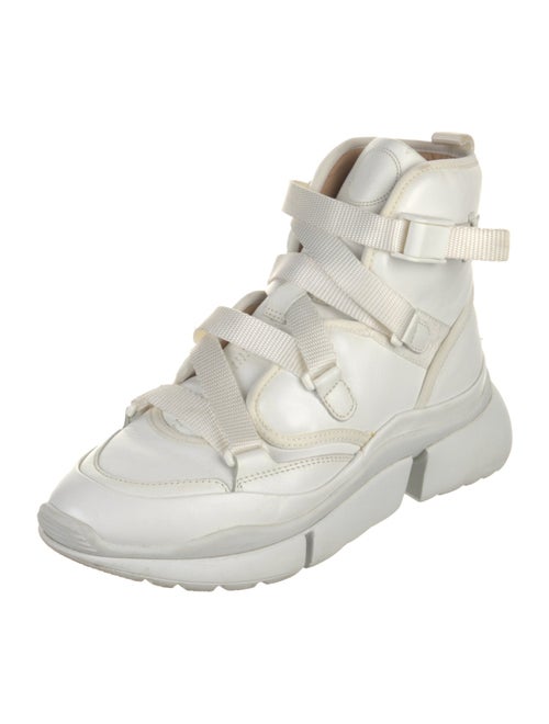 Chloé Leather Grosgrain Trim Boots