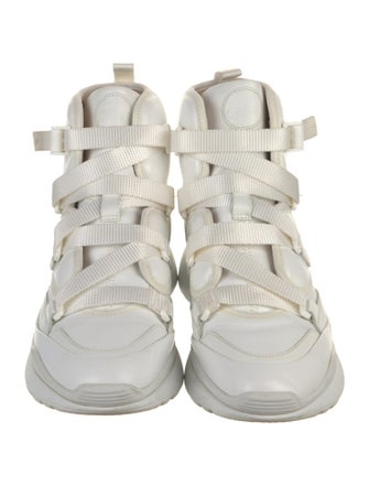 Chloé Leather Grosgrain Trim Boots