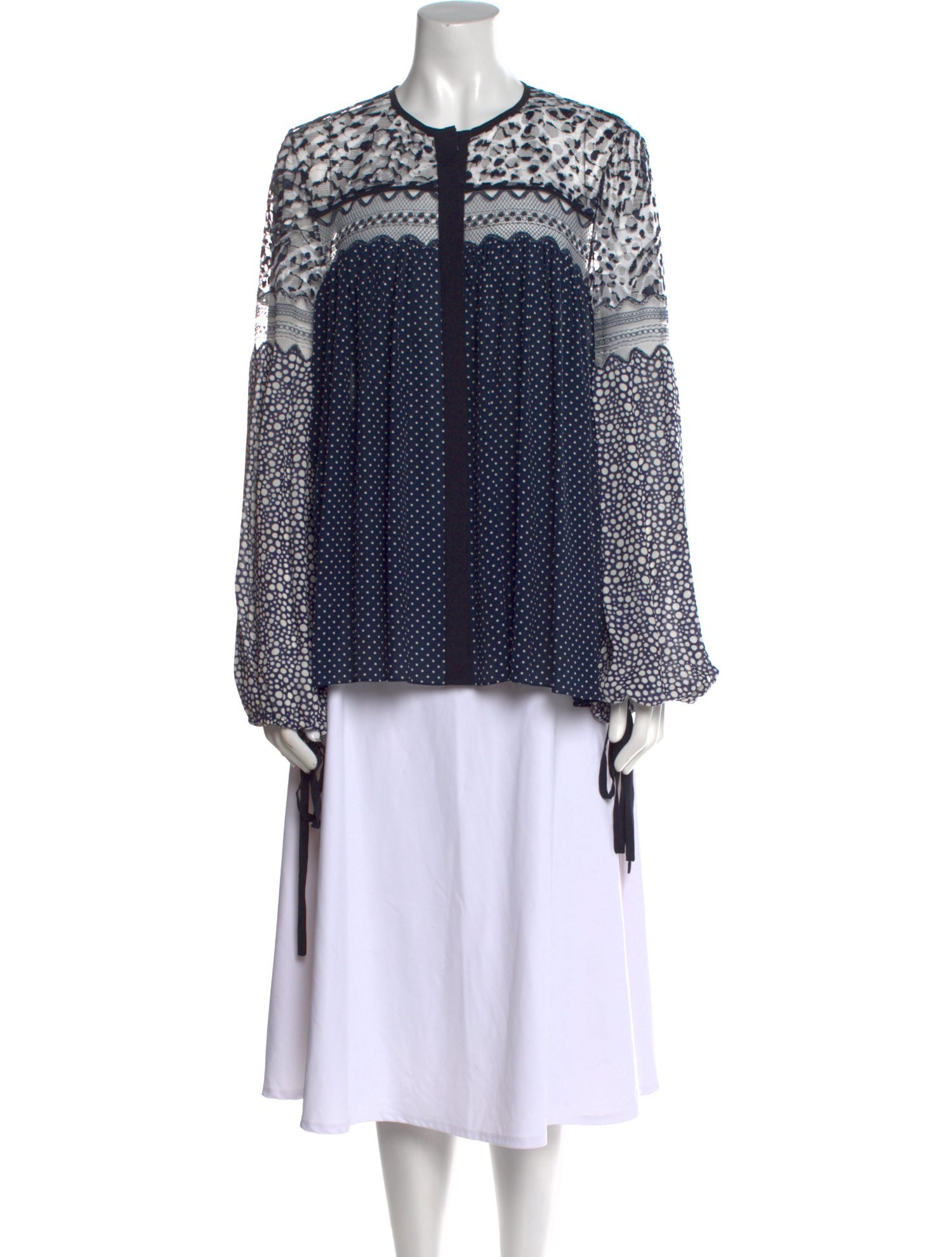 Chloé Silk Polka Dot Print Tunic