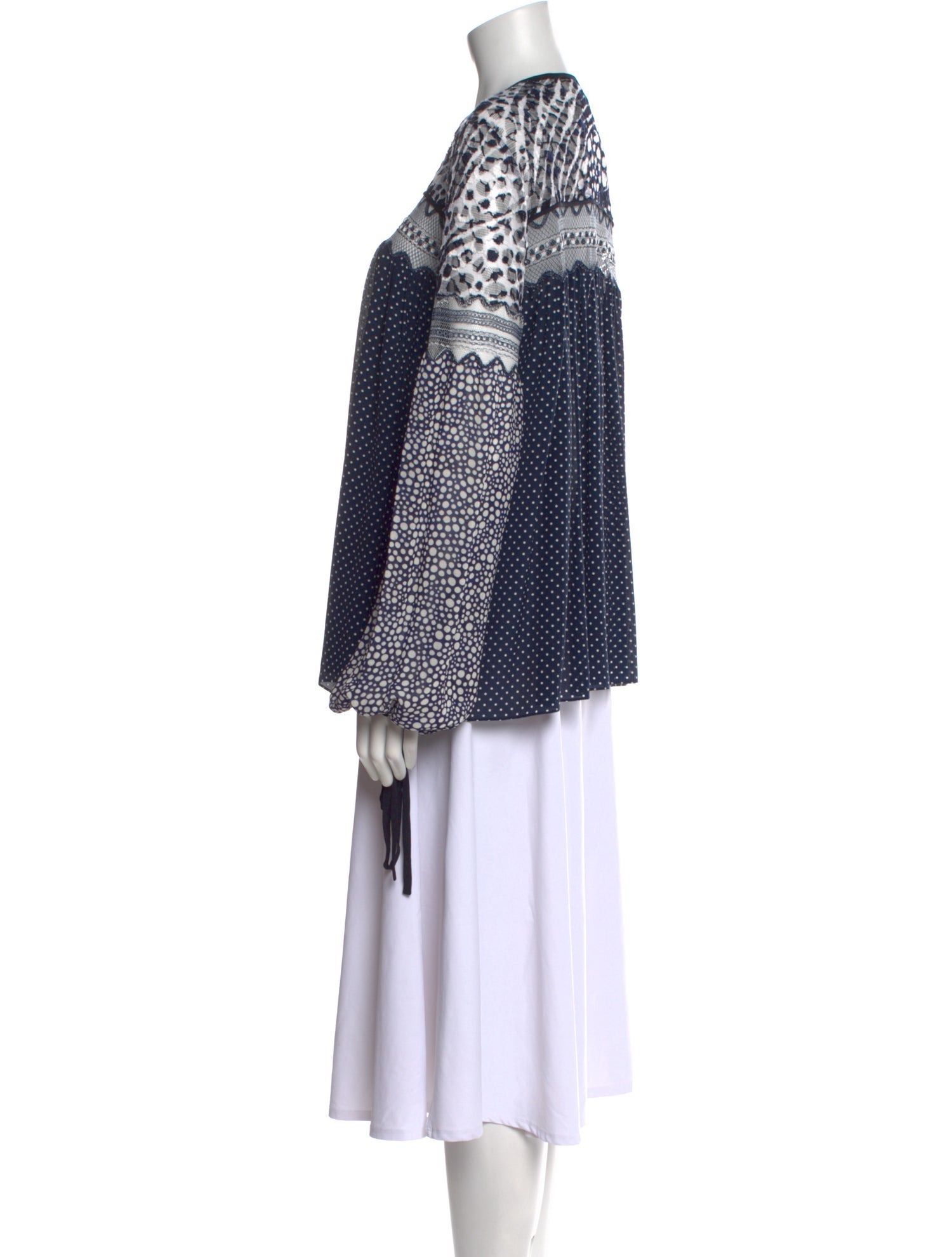 Chloé Silk Polka Dot Print Tunic