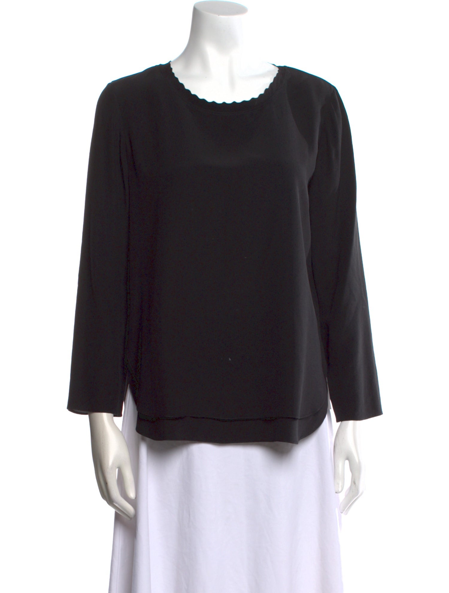 Chloé Silk Scoop Neck Blouse