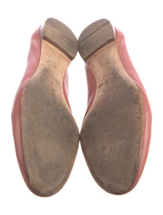 Chloé Leather Scalloped Accent Ballet Flats