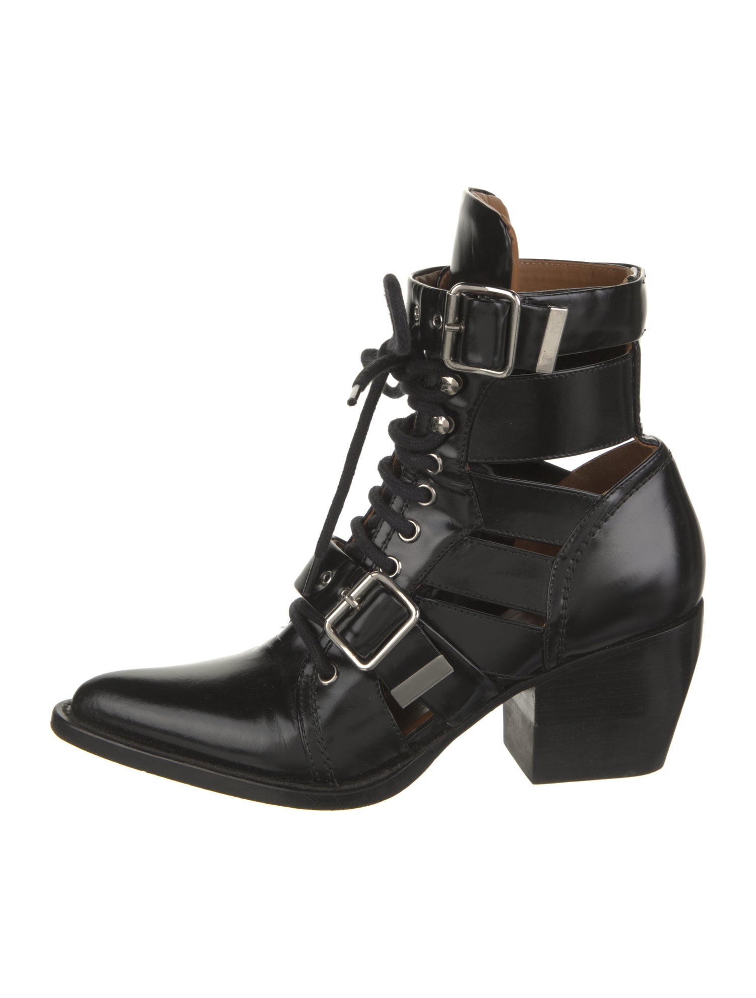Chloé Leather Lace-Up Boots