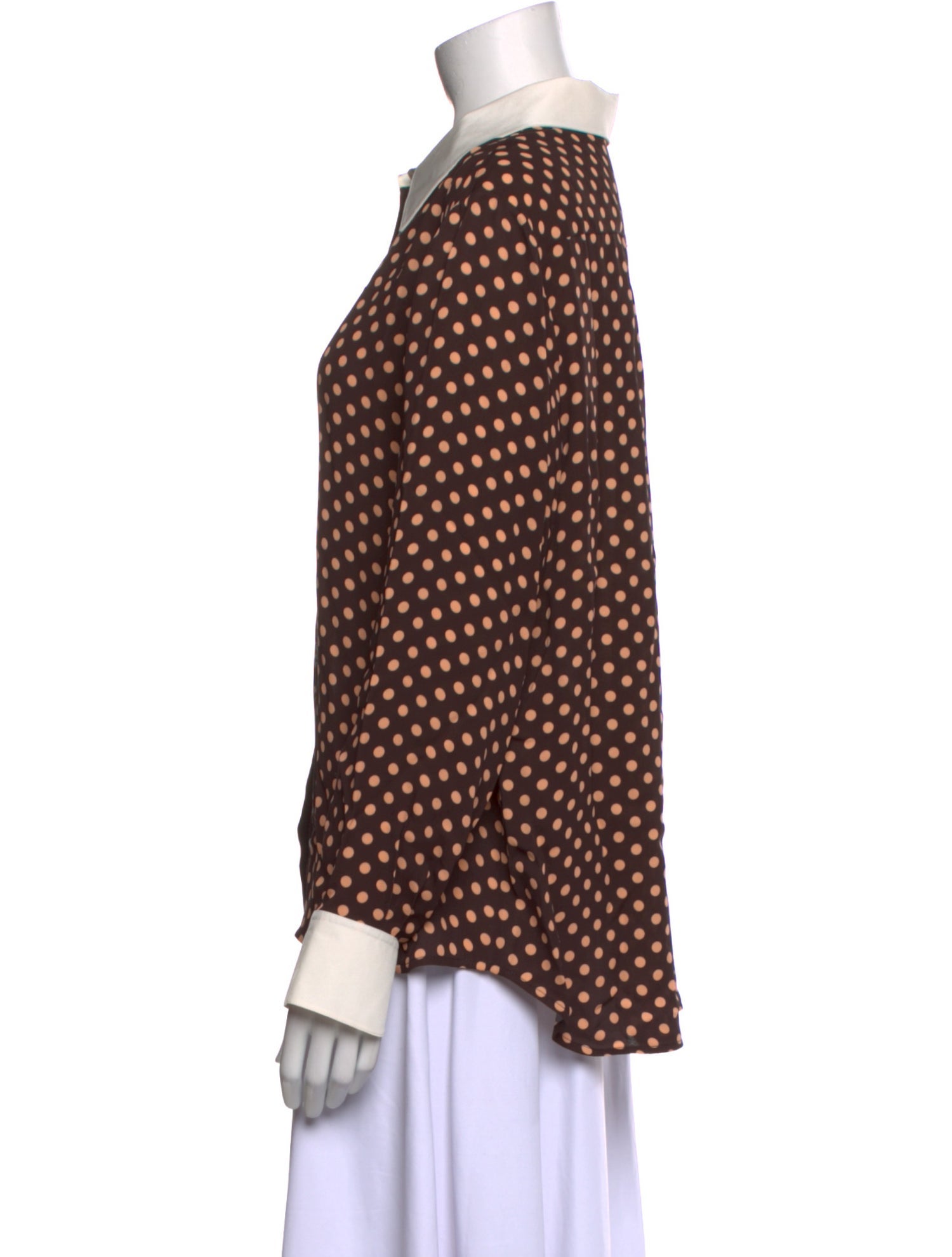 Chloé Printed Long Sleeve Button-Up Top w/ Tags