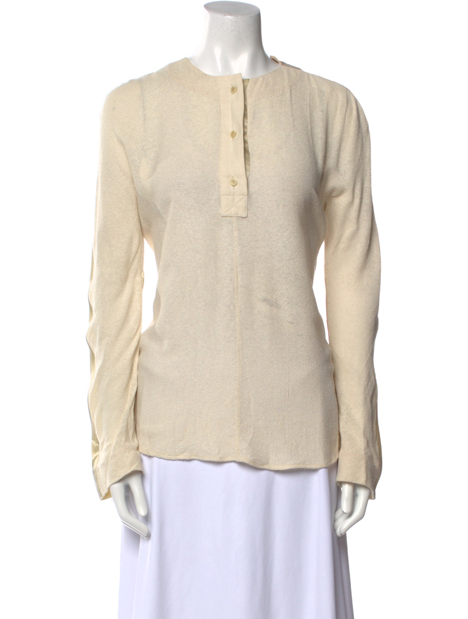 Chloé Crew Neck Long Sleeve Blouse