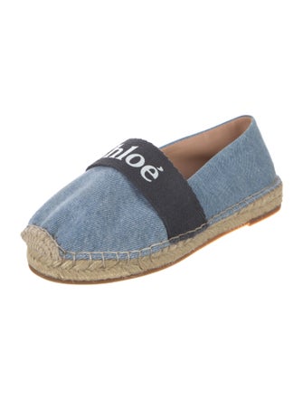 Chloé Denim Grosgrain Trim Espadrilles
