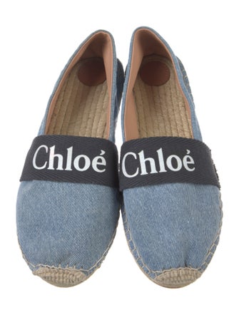 Chloé Denim Grosgrain Trim Espadrilles