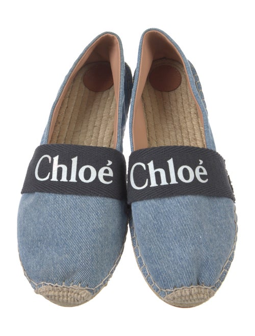 Chloé Denim Grosgrain Trim Espadrilles