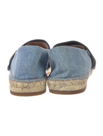 Chloé Denim Grosgrain Trim Espadrilles