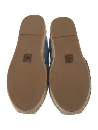 Chloé Denim Grosgrain Trim Espadrilles