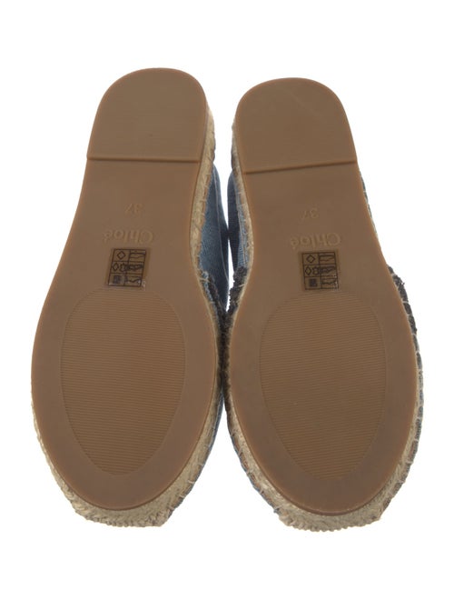 Chloé Denim Grosgrain Trim Espadrilles