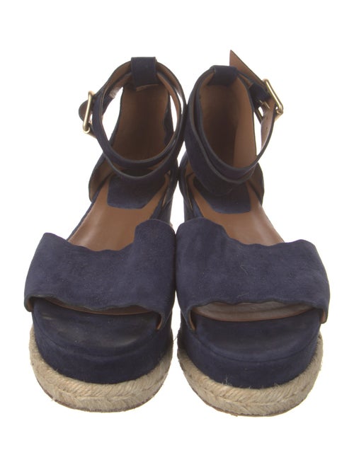 Chloé Suede Scalloped Accent Espadrilles