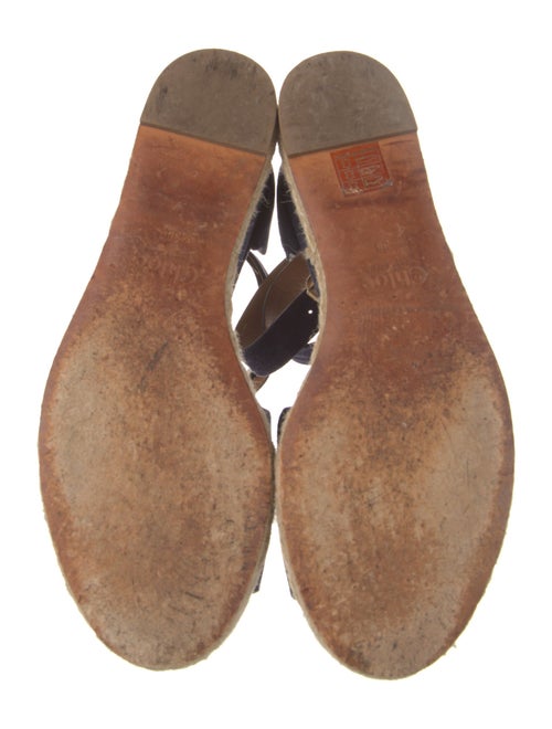 Chloé Suede Scalloped Accent Espadrilles