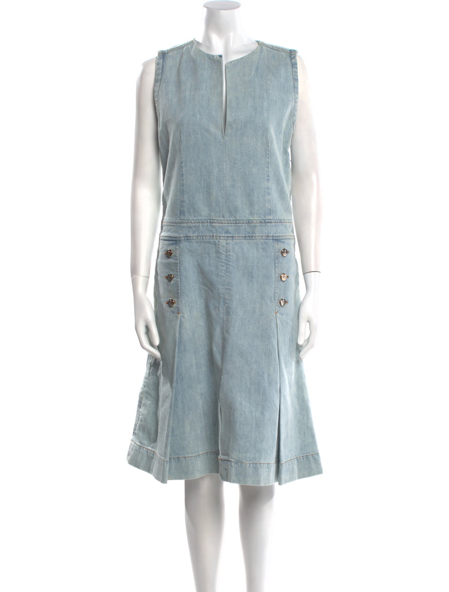 Chloé V-Neck Midi Length Dress