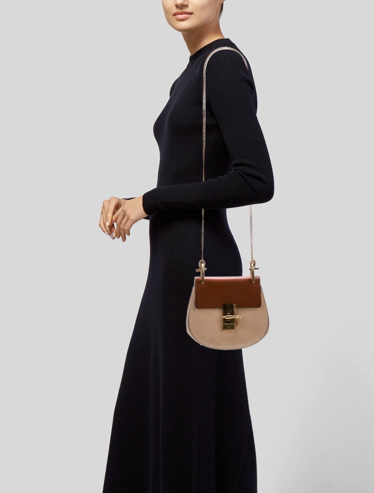 Chloé Leather Drew Crossbody Bag