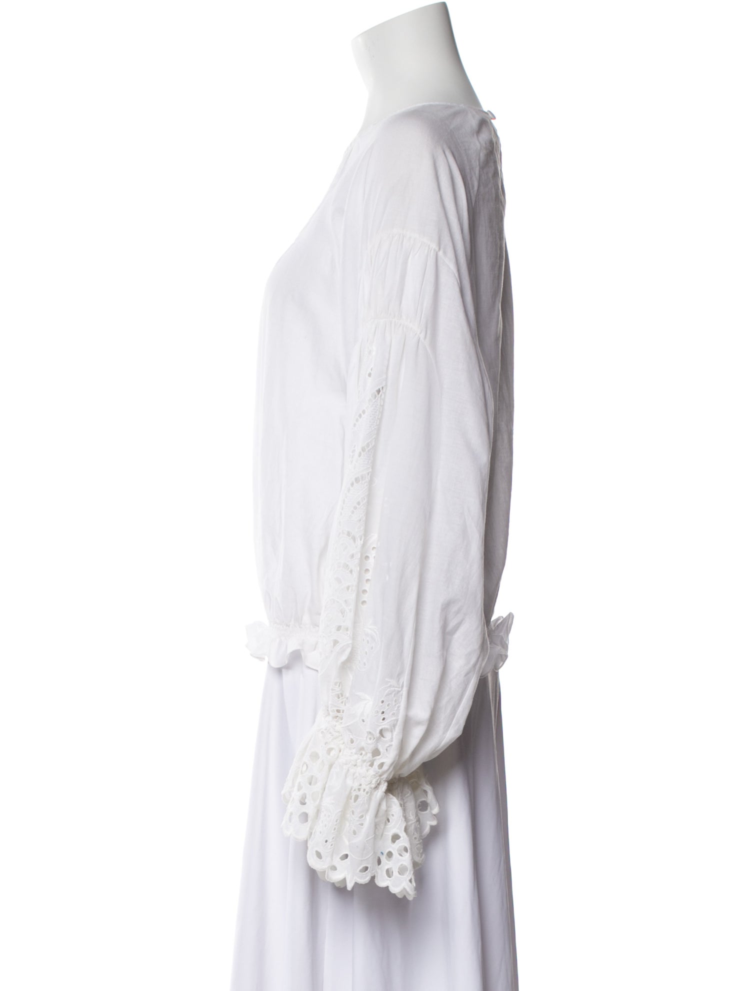 Chloé Bateau Neckline Long Sleeve Blouse