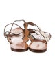 Chloé Leather Scalloped Accent Slippers