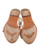 Chloé Leather Scalloped Accent Slippers