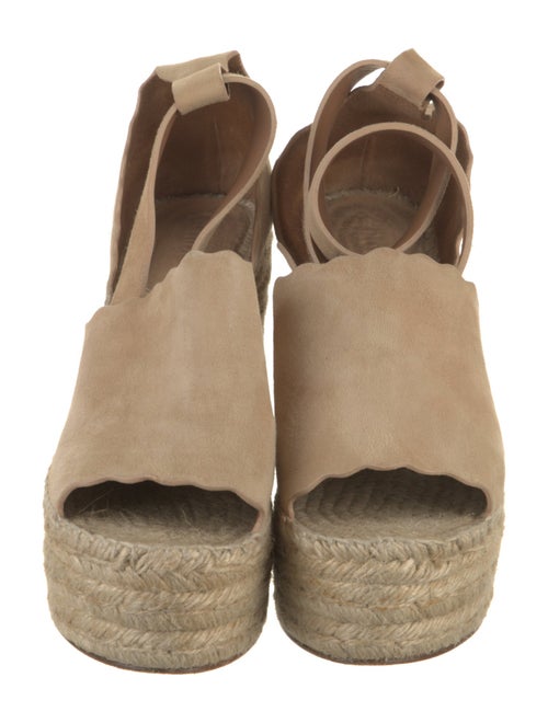 Chloé Suede Scalloped Accent Espadrilles