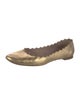 Chloé Leather Scalloped Accent Ballet Flats