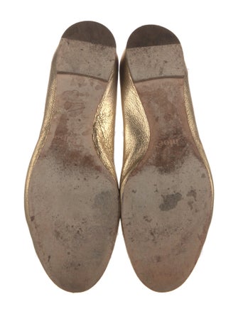 Chloé Leather Scalloped Accent Ballet Flats