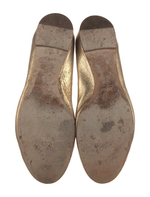 Chloé Leather Scalloped Accent Ballet Flats