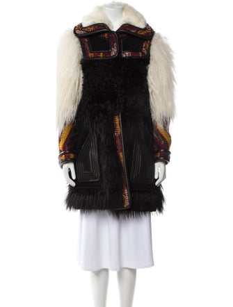 Chloé Shearling Printed Fur Coat