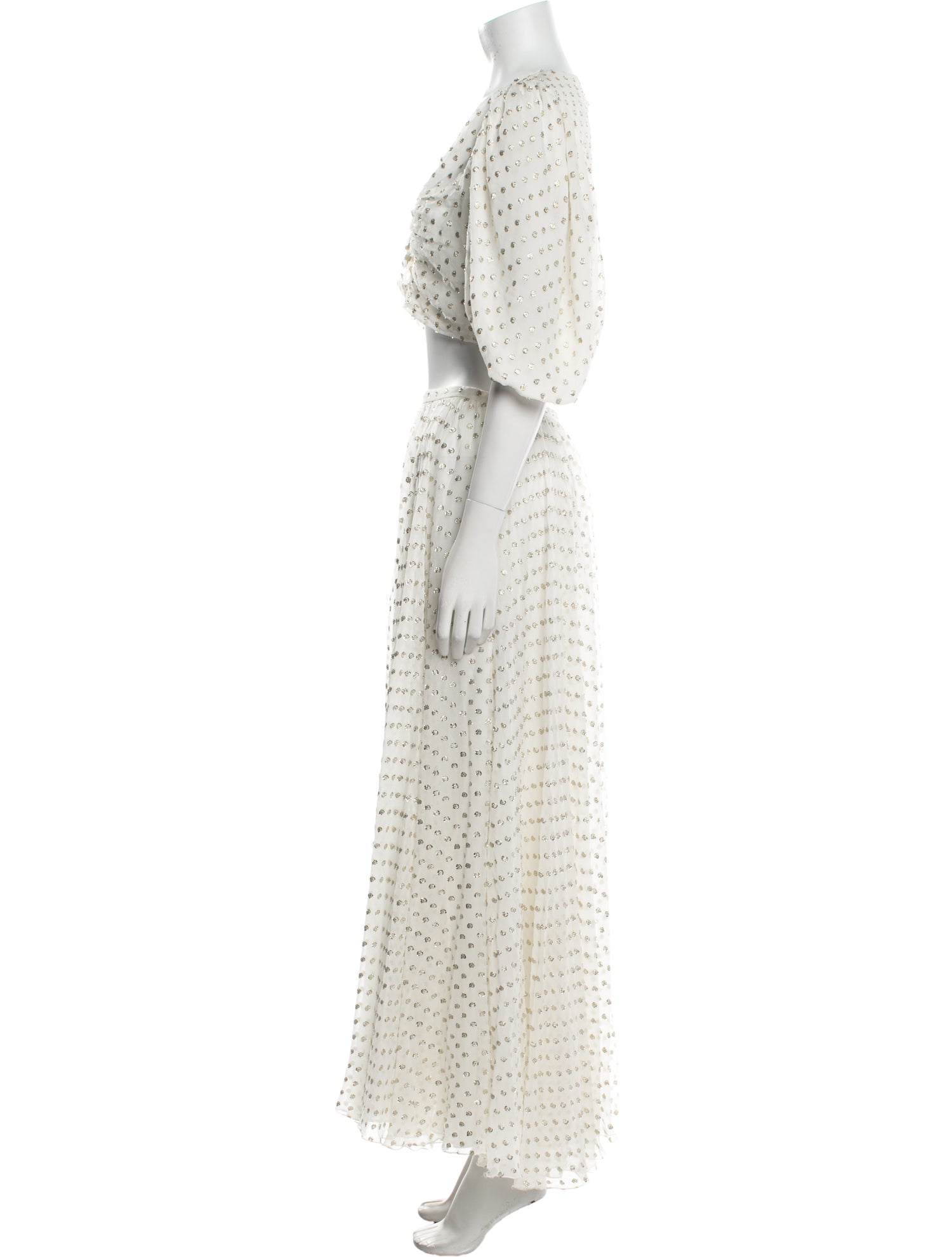 Chloé Silk Ruffle Embellishment Skirt Set