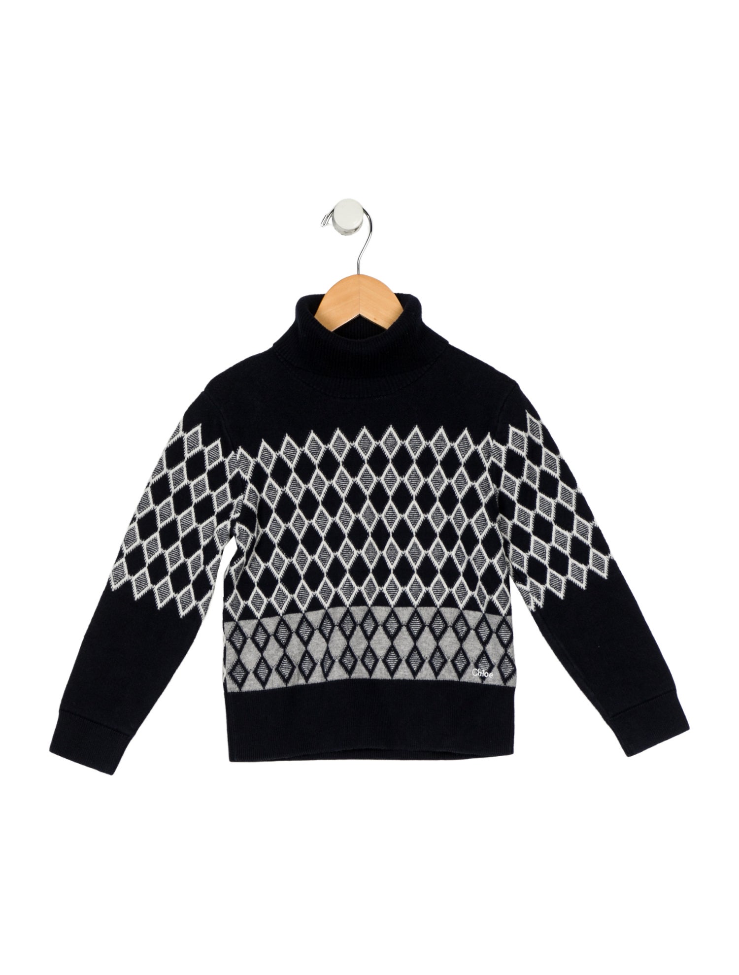 Chloé Kid Girls' Patterned Turtleneck Sweater