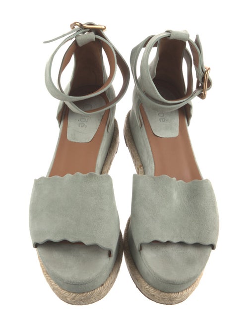 Chloé Suede Scalloped Accent Espadrilles