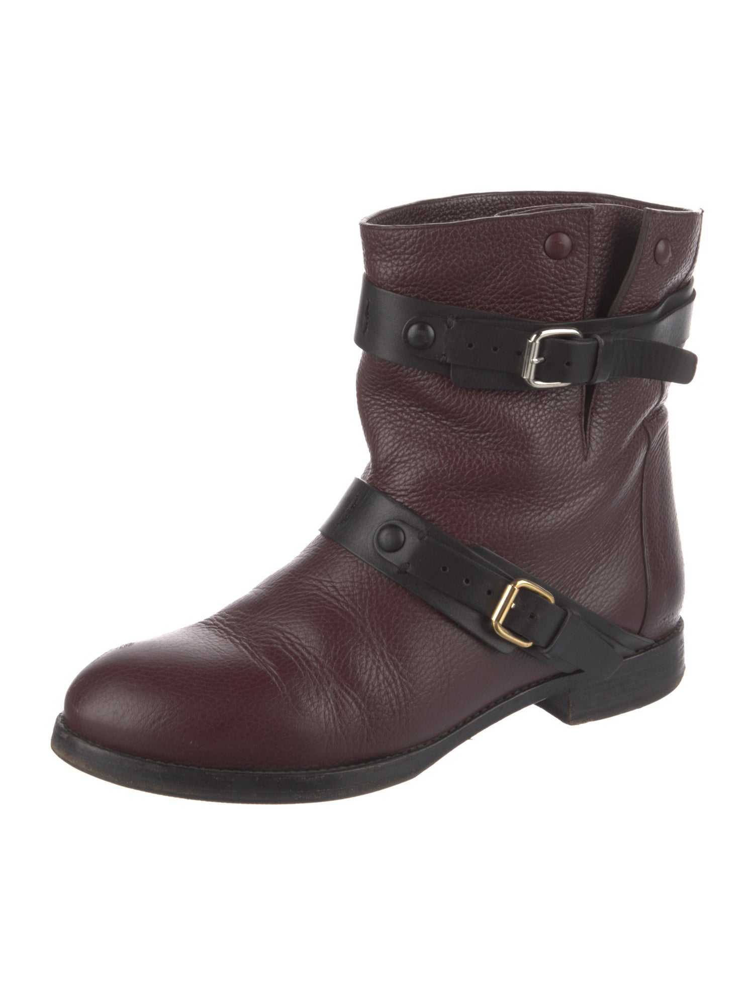 Chloé Leather Moto Boots