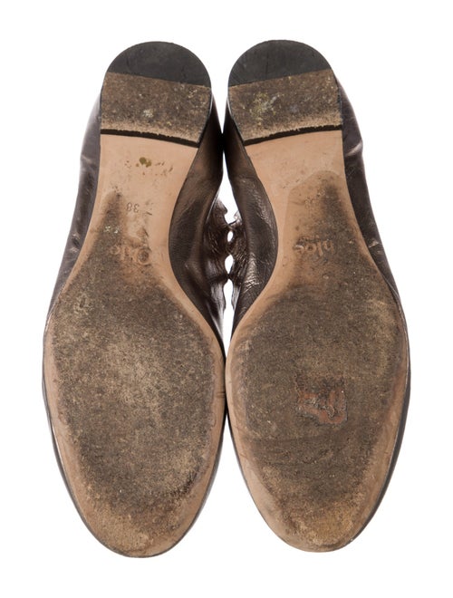 Chloé Leather Scalloped Accent Ballet Flats