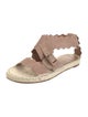 Chloé Suede Scalloped Accent Espadrilles