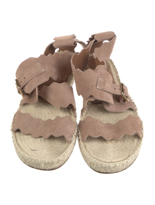 Chloé Suede Scalloped Accent Espadrilles