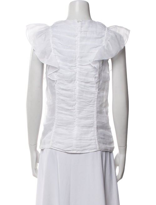 Chloé Crew Neck Short Sleeve Button-Up Top
