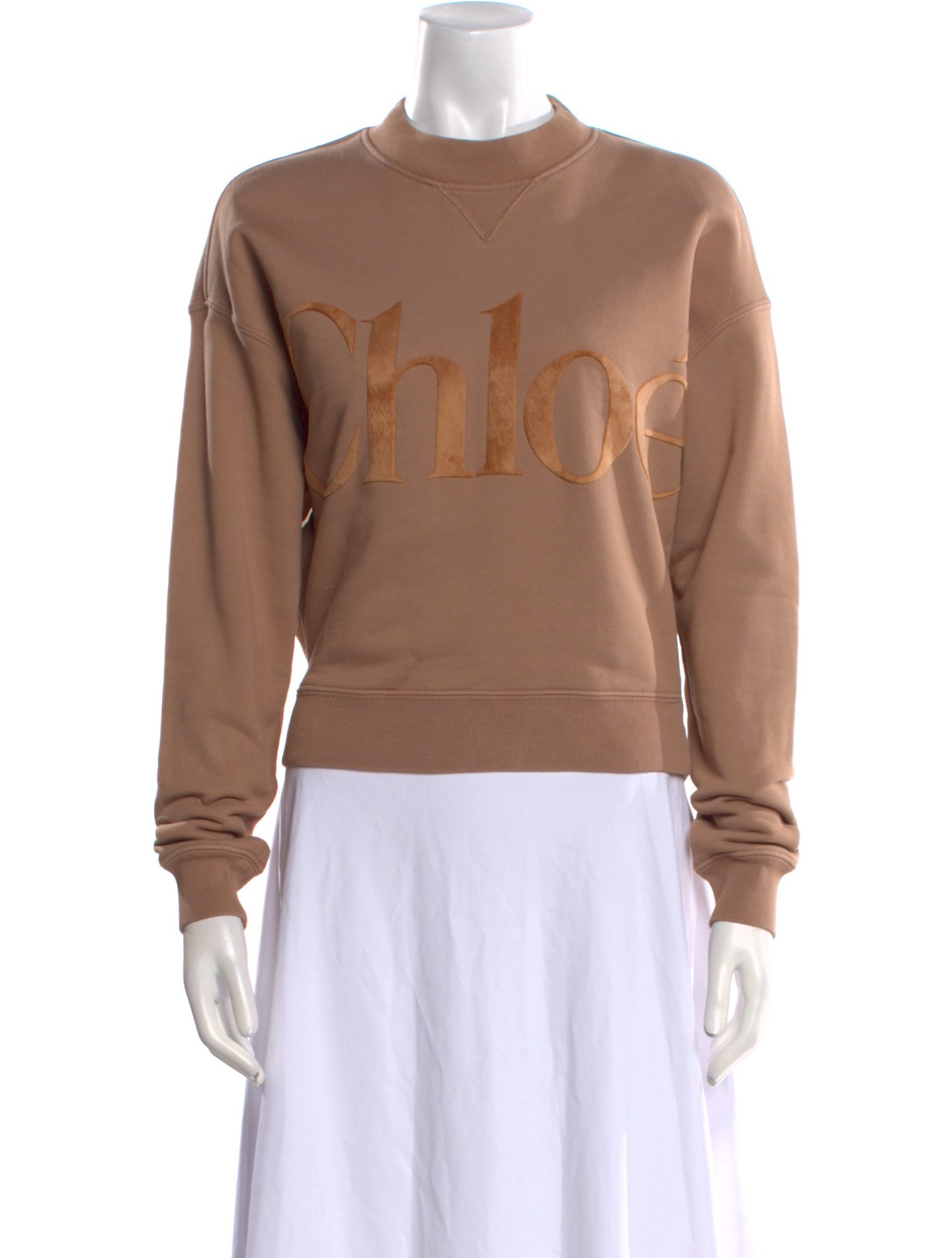Chloé Mock Neck Long Sleeve Sweatshirt