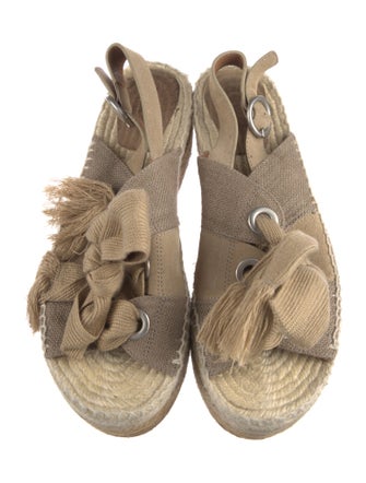 Chloé Suede Colorblock Pattern Espadrilles