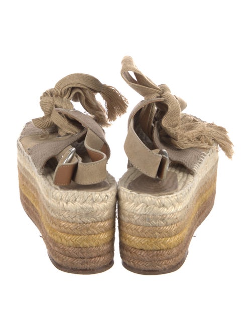 Chloé Suede Colorblock Pattern Espadrilles