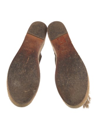 Chloé Suede Colorblock Pattern Espadrilles