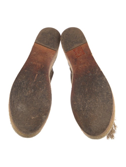 Chloé Suede Colorblock Pattern Espadrilles