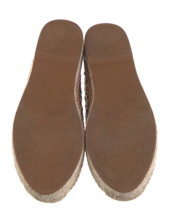 Chloé Tweed Pattern Whipstitch Trim Espadrille Sneakers