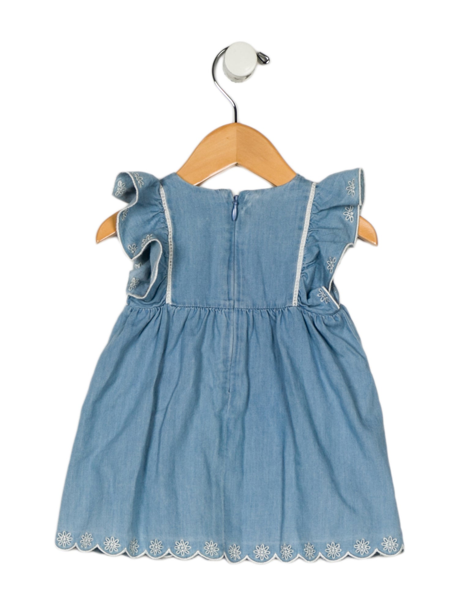 Chloé infant girls' blue and white dress