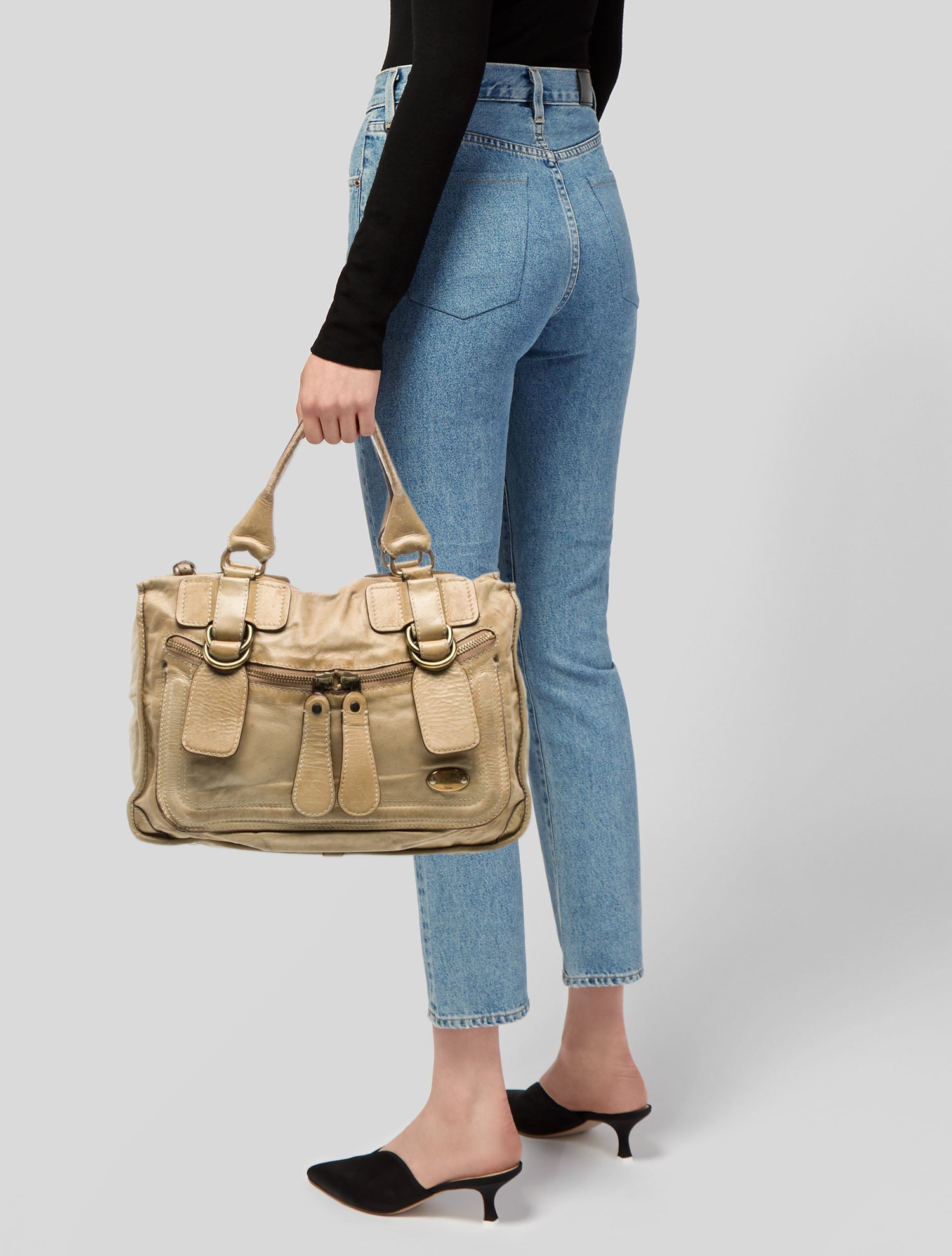 Chloé Leather Shoulder Bag Large Vintage