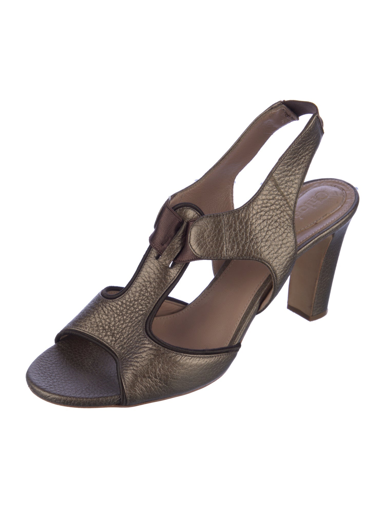 Chloé Leather Slingback Sandals