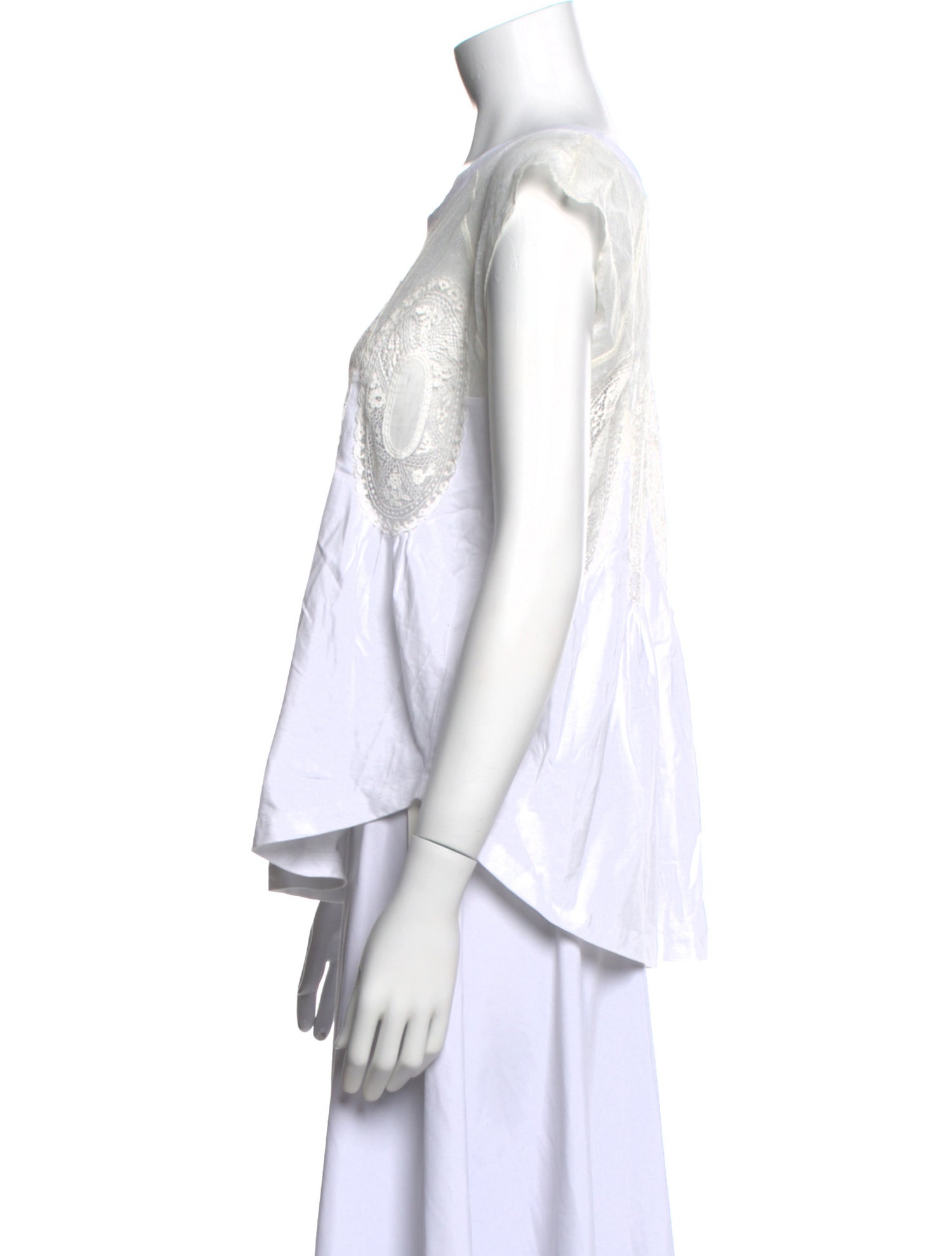 Chloé Scoop Neck Short Sleeve Top