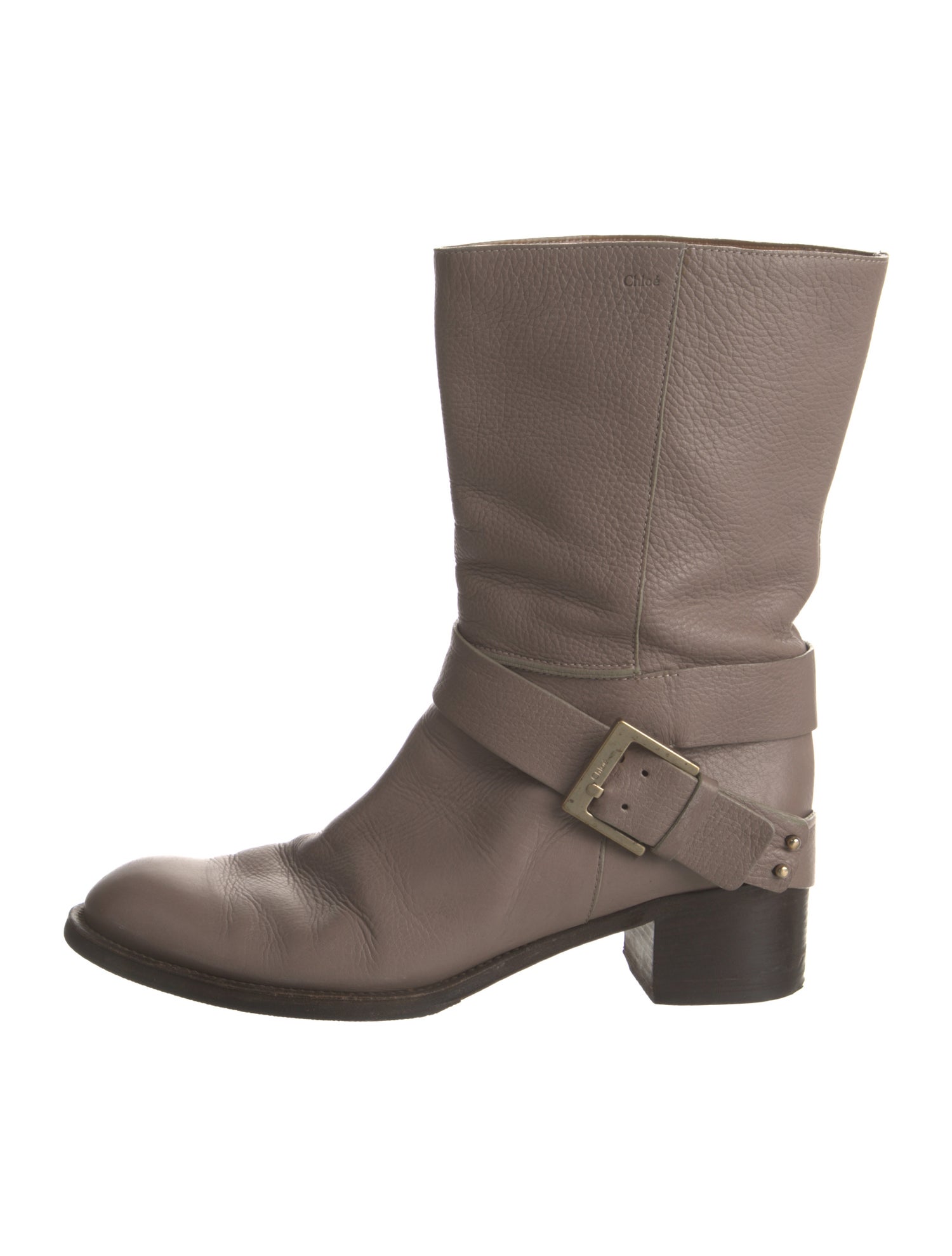 Chloé Leather Moto Boots