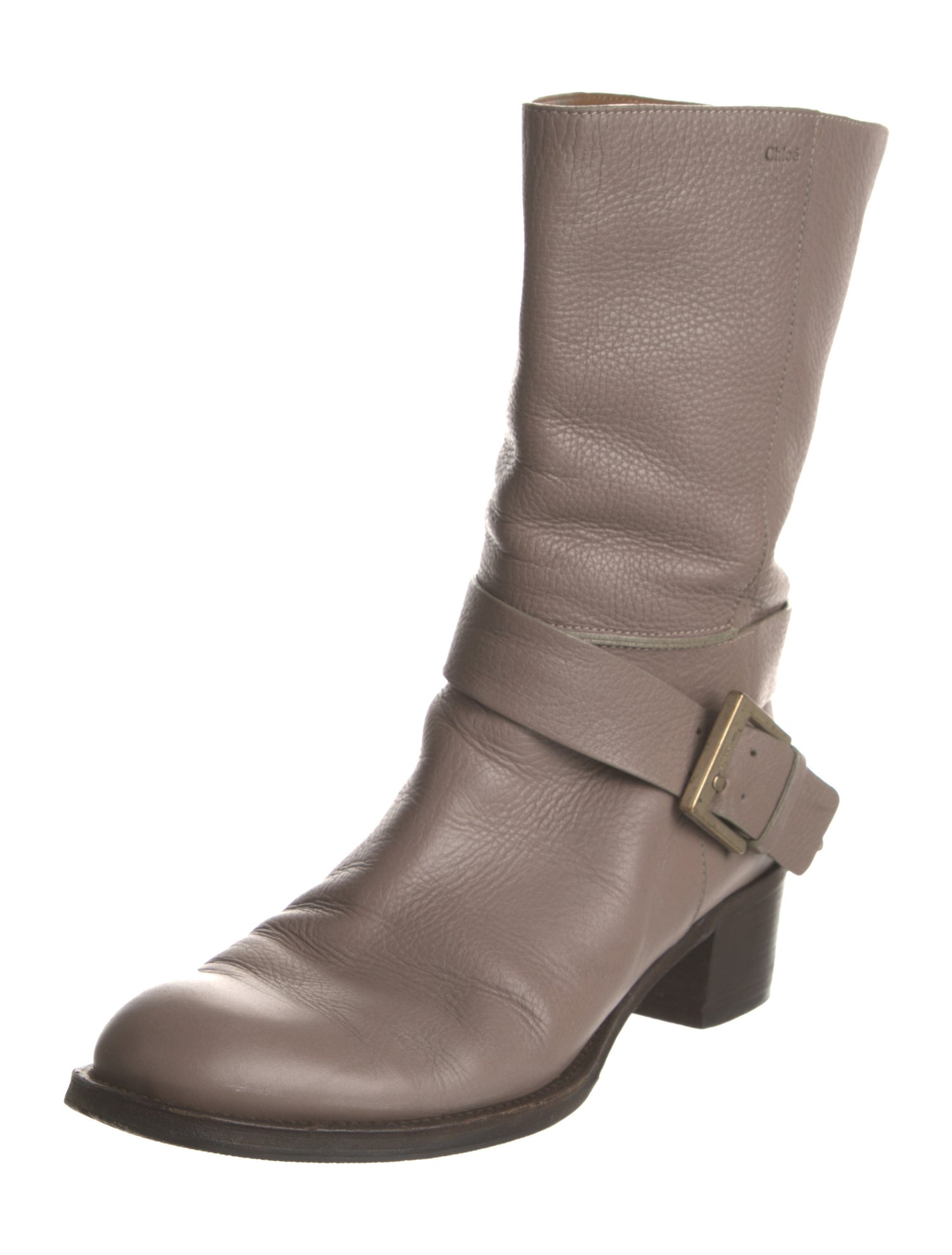 Chloé Leather Moto Boots